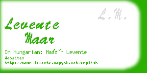 levente maar business card